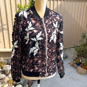 Aqua embroidered jacket